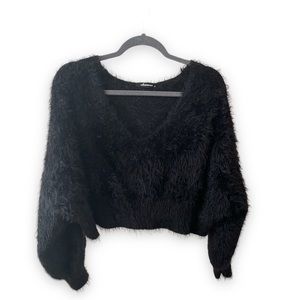 Faux Fur Slouchy Long Sleeve